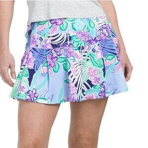 G Lifestyle UPF 50 Womens Floral Print Pleated Skort